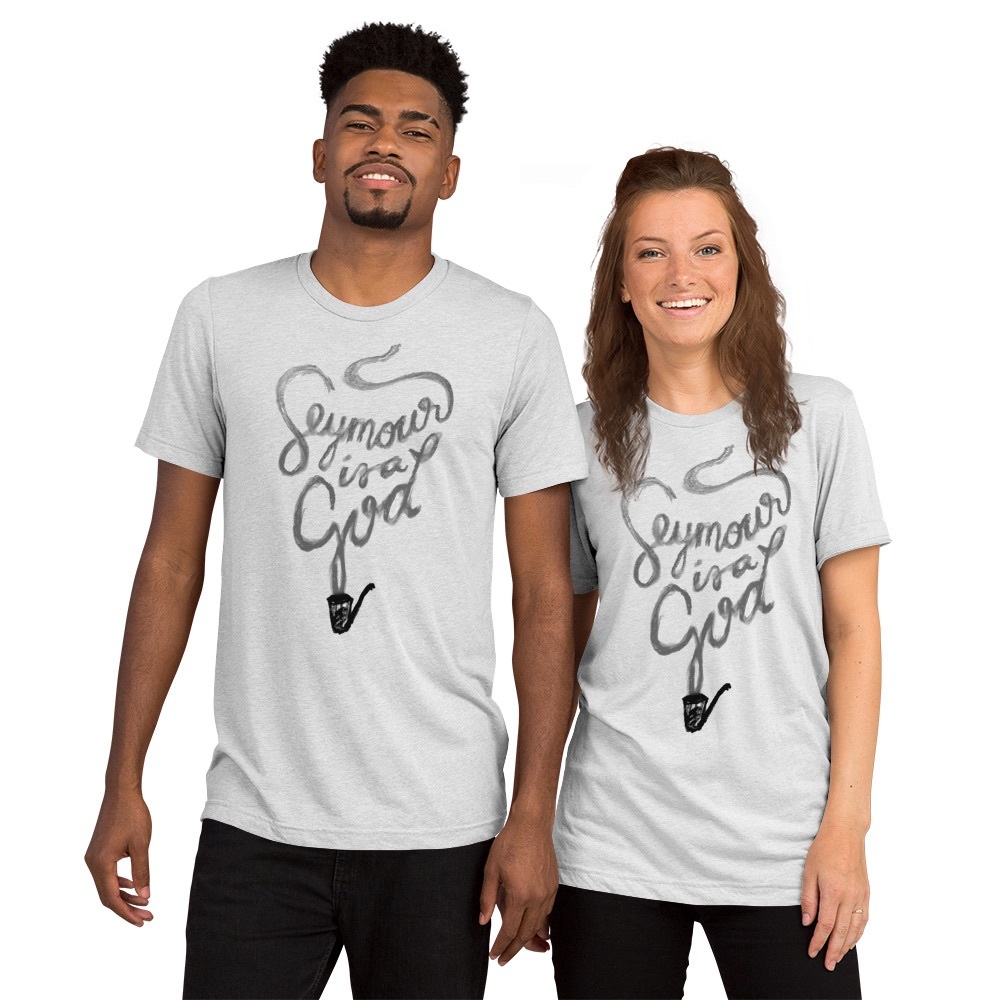 Victory Chick® Graphic T-Shirt Heather Gray / Seymour is a God / Size L - Picture 8 of 8